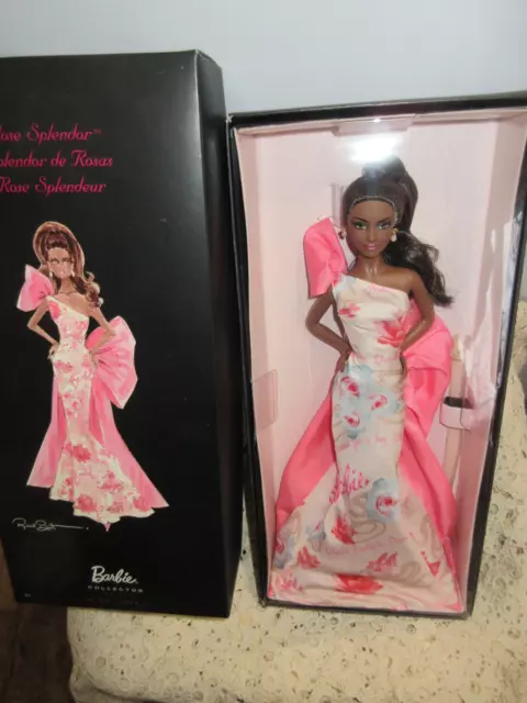 2010 Avon Rose Splendor Barbie Pink Label - V7125 - African American