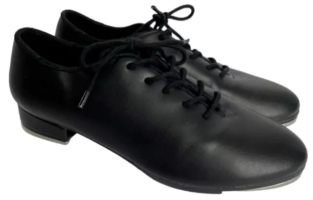 So Danca Torrin Adult Vegan Oxford Lace Up Tap Shoe Size 5 Black Leather Block