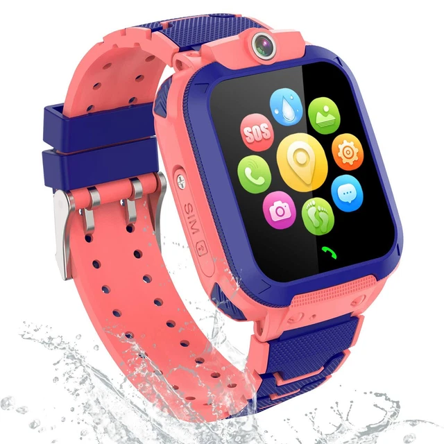 GPS Tracker Montre Intelligente Enfant Étanche, Garçons Filles GPS Smartwatch Avec Vocal Chat Reveil Sos Appareil Photo Smartwatch Telephone Cadeau Pour Enfants 3 12 Ans Fiche Technique Et Prix Au M