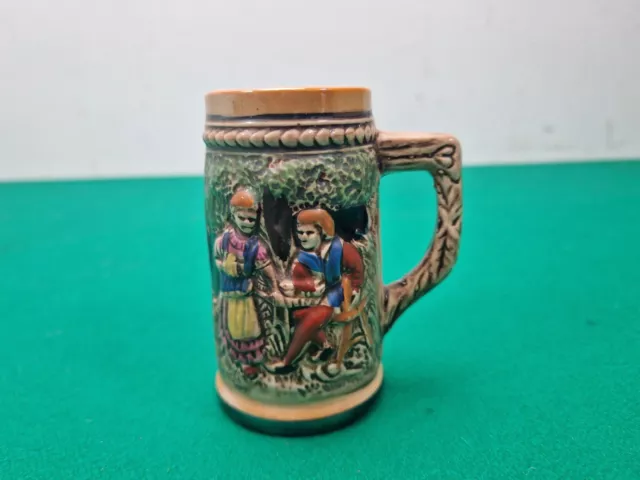 Small 9.5 cm Ceramic German Beer Stein Tankard