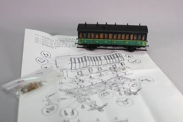 LG1301 FERHOBBY Ho Train Ancienne Voiture voyageurs 1ère classe Est A-106 métal
