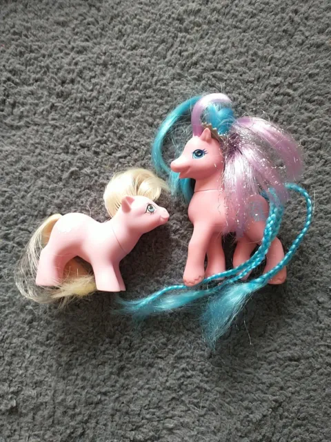 My Little Pony G1 Baby Cotton Candy and G2 Princess Morning Glory