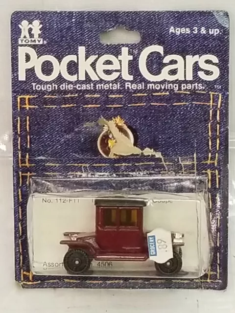 Vintage Tomy Tomica Pocket Cars No. 112-F11 1915 Model T Ford Coupe On Card