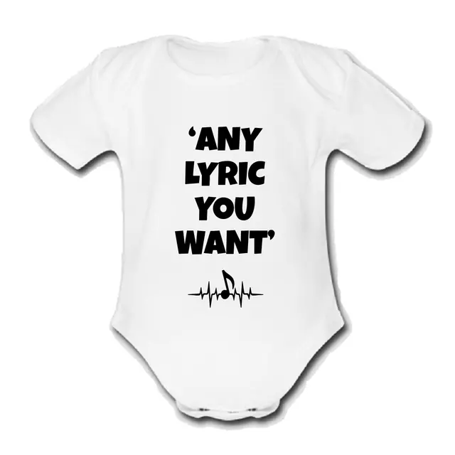 SiR@ Babygrow Baby vest grow LYRIC gift custom LYRICS