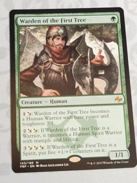 Warden of the First Tree 1x FOIL FRF MTG Fate Reforged Mythic MINT green Warden of the First Tree 1x FOIL FRF MTG Fate Reforged Mythic MINT green