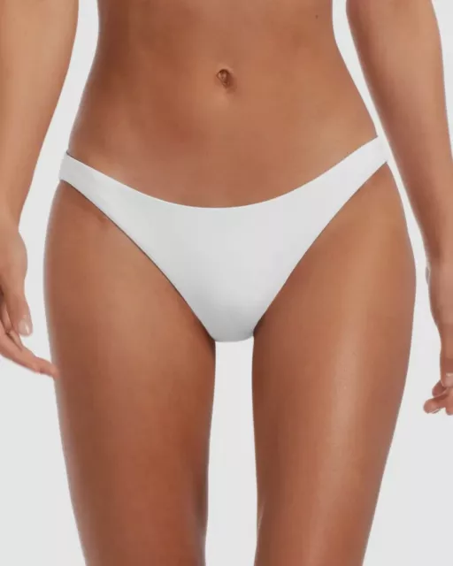 $95 Vitamin A Womens White Luciana Hipster Swim Bikini Bottom Swimwear Size L/10