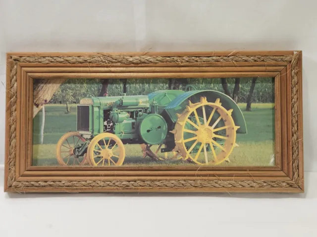 Antique John Deere Tractor Framed Photo Art Print