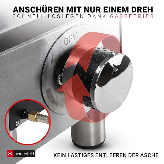 Heidenfeld Pizzaofen Venezia Pizzabackofen Gasofen Backofen Pizzastein Miweba 4