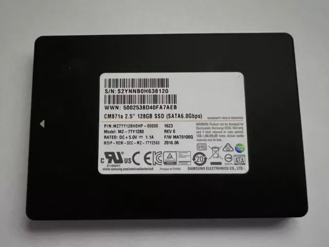 USED SAMSUNG SSD 128GB 128 GB CM871A SATA SATA III 2.5 Internal MZ7TY128HDHP 2.70 PicClick UK