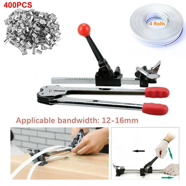 KIT REGGITURA MANUALE ROTOLO REGGETTA REGGIA Da 12 Mm 900 M Sigilli Fibbia In Plastica 89570552 - Foto 4