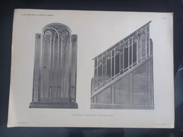 Le Forgé dans la Décoration Moderne Planche N°28 Ferronniers NICS 1925 G Fleury