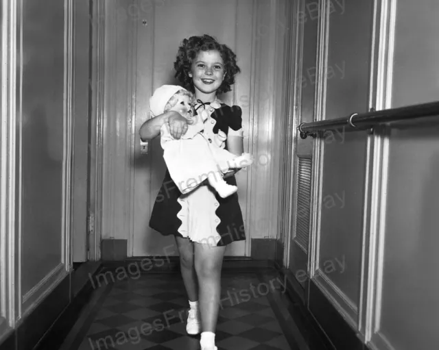 8x10 Print Shirley Temple Cute Little Shirley with Her Doll #ST17
