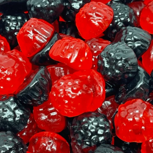 Bulk Raspberry Gummies 1 X 300G Bulk Bag Trolli Raspberries & Blackberries Flavoured Gummi ...