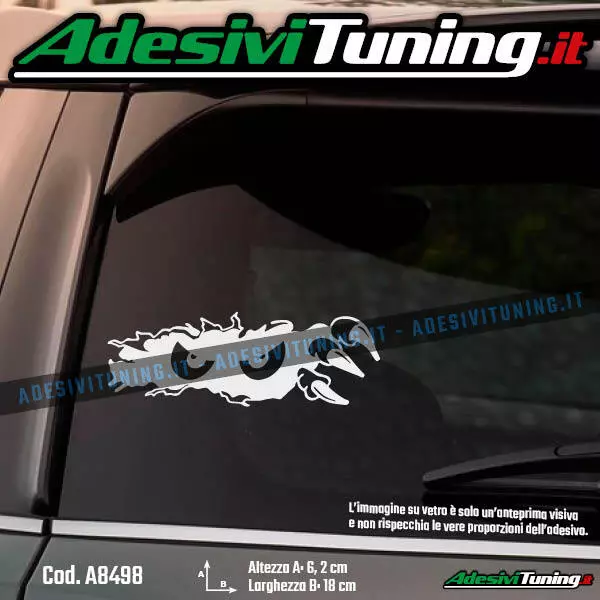 Adesivo Graffio con occhi mostro Sticker Decal Tuning