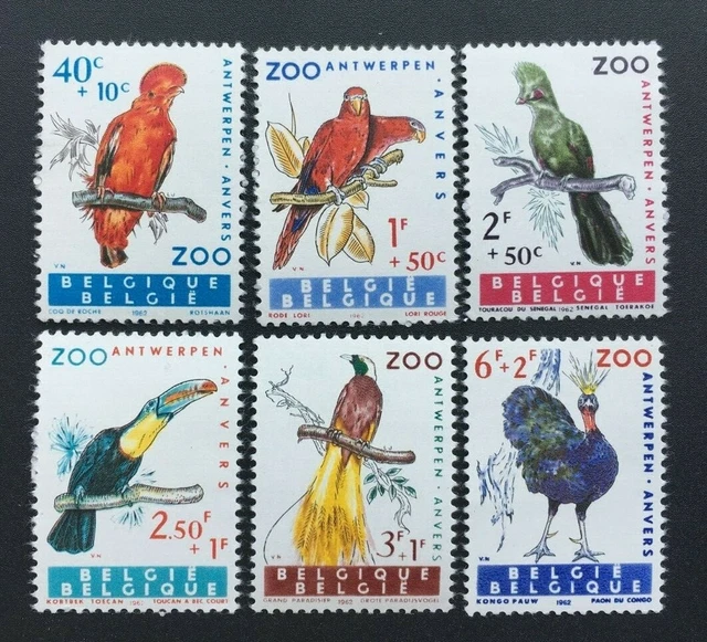 Timbre BELGIQUE Yvert et Tellier n°1216 à 1221 n** Mnh (Cyn37)