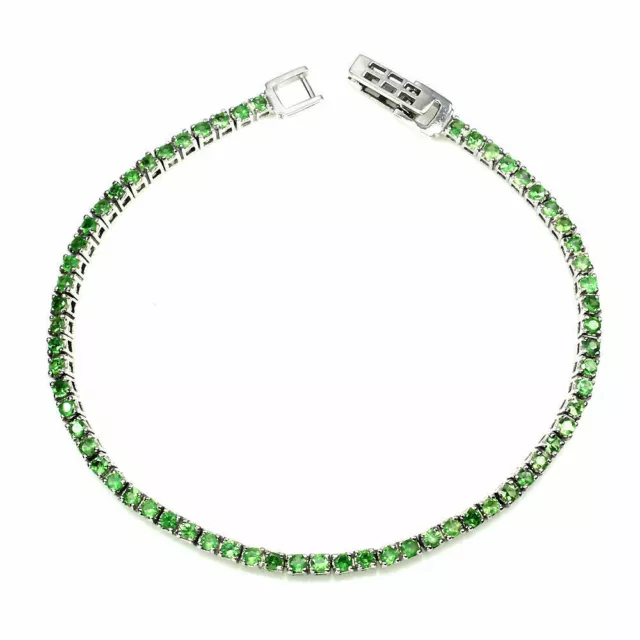 Shola Vrai Naturelle Vert Tsavorite / Tsavolith Grenat Bracelet B225