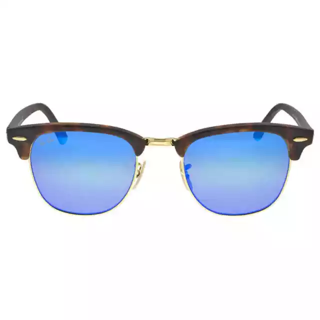 Ray Ban Clubmaster Blue Flash Unisex Sunglasses RB3016 114517 51 RB3016 114517