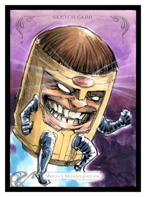2018 Upper Deck UD Marvel Masterpieces 1/1 Sketch MODOK Shawn Langley JS