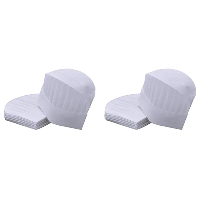 50 Packs of Disposable Chef Hat SMS Non-Woven Kitchen Cooking Hats Party Ba S3G4