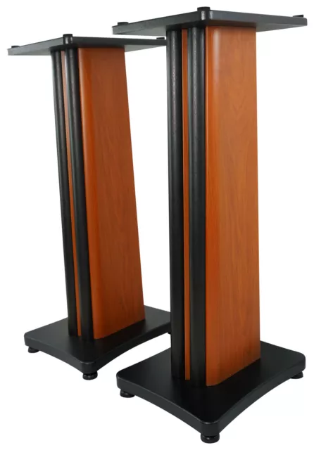 2 Rockville SS28C Classic Wood Grain 28" Speaker Stands Fits DALI SPEKTOR 1 WLNT