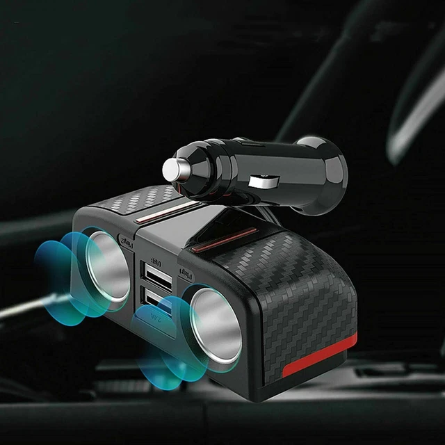 Accendisigari auto adattatore doppio caricabatterie auto USB 12 V distributore presa