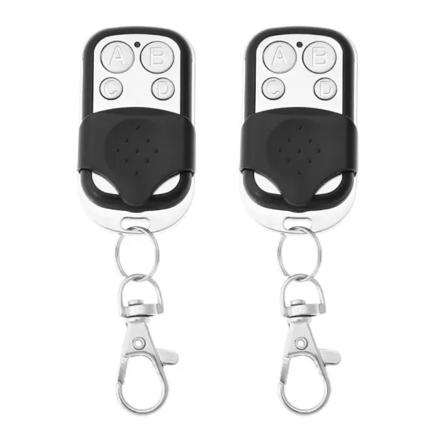 fr 2pcs 433MHz 4CH Car Key Fob Garage Door Opener Remote Control Duplicator