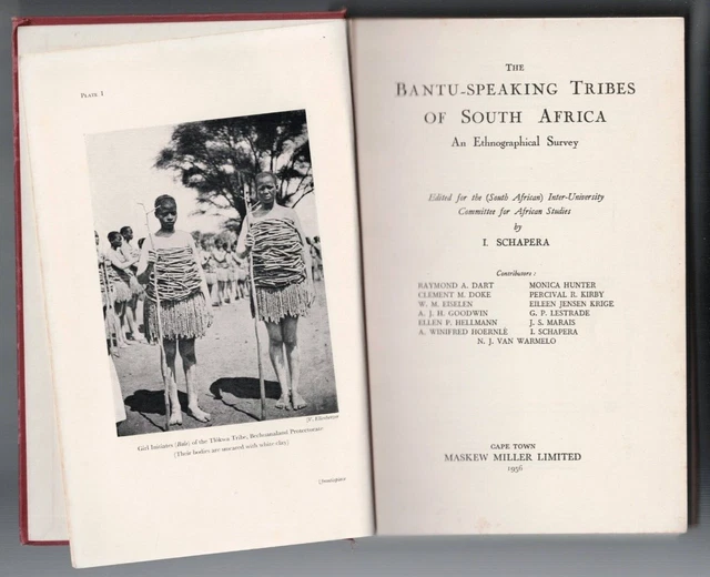 ANTIQUARIAN ,THE BANTU SPEAKING TRIBES OF SOUTH AFRICA by I SCHAPERA 1956 $75.00 - PicClick AU