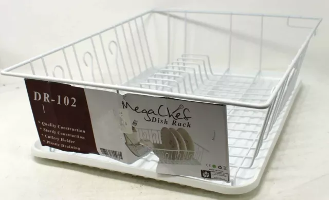 MegaChef Single Level Dish Rack DR-102 White (No Holder)