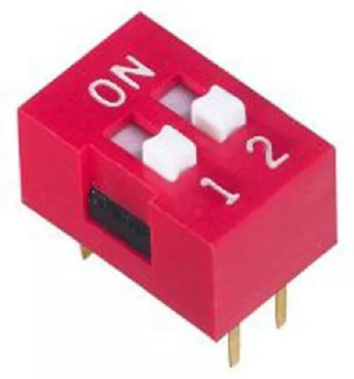 Apem DIP SWITCHES 72Pcs 25mA 2-Positions DPST Through Hole, Recessed Actuator