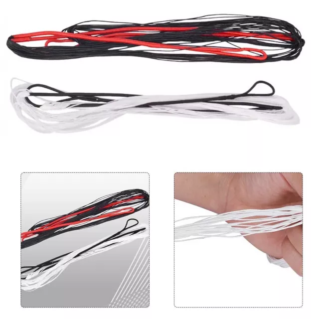 Premium Fast String Recurve Bowstring 58 70 inches Black and White/Black Red