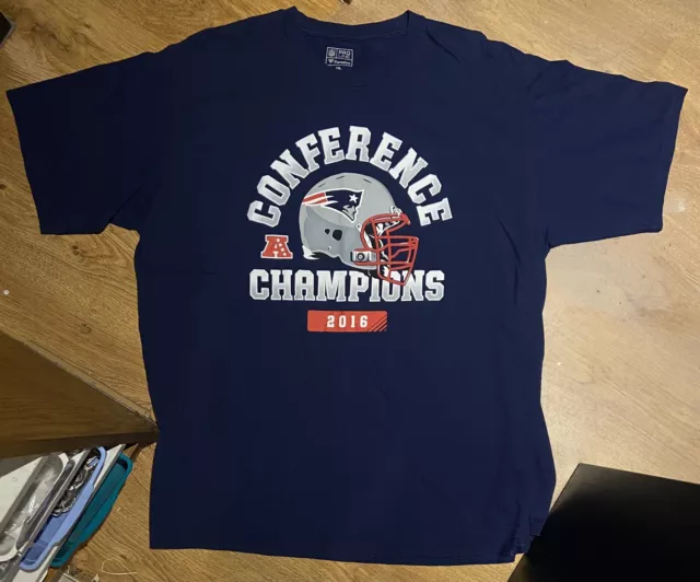 New England Patriots 2016 Afc Conference Champions Blue Nfl T-Shirt - Size 2Xl