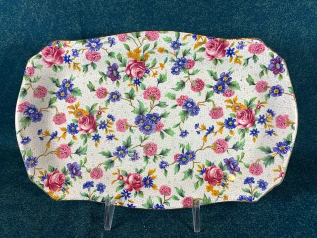 Royal Winton Old Cottage Chintz Floral 8 1/8" Tray / Relish