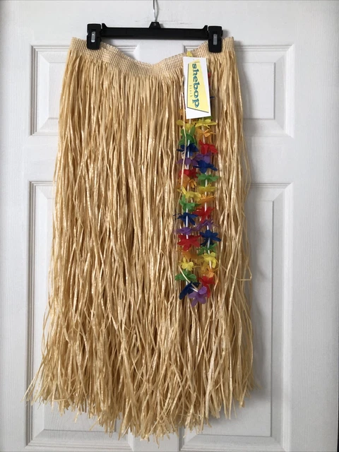 Hawaii Cellophane Hula Skirt 28x30 Adult Multicolor Aloha Lei For Costume NWT