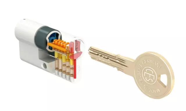 CES Cilindro di Sicurezza Serratura a 8710 WSZ5 Con N + G Incl. 5 Chiave