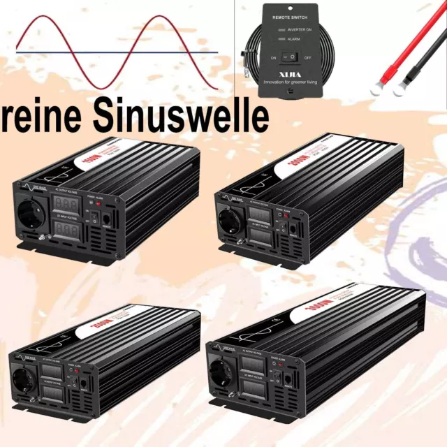 12V/24V/48V to 230v 1500W/2000W/2500W/3000W wechselrichter reiner sinus