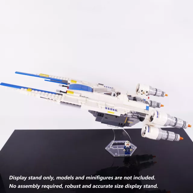 Display Stand for LEGO 75155 Rebel U-Wing Fighter, Acrylic 3D stand only.