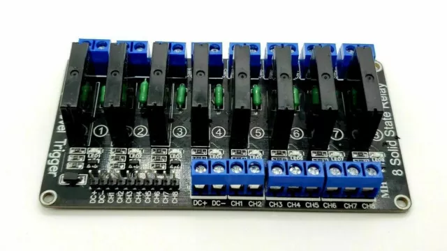 Eight / 8 Channel 5V OMRON High Level Trigger Solid State Relay Module Arduino