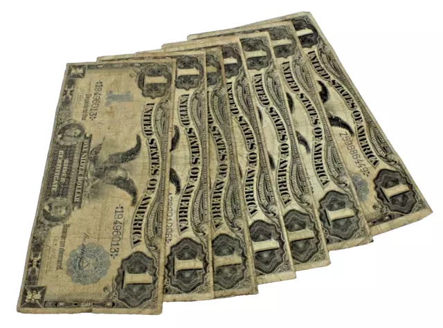 1899 $1 Black Eagle One Dollar Note ✯ Large Silver Certificate Estate Lot ✯ 3