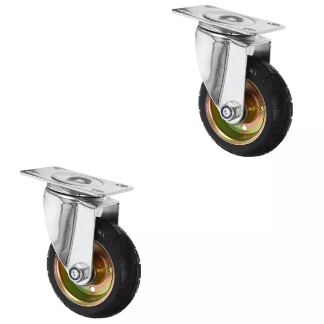 2 Pieces Wheel Small Casters Brake Shopping Cart