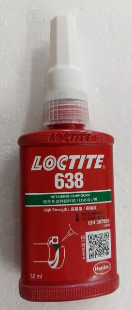 Loctite 638 Hohe Stärke - Haltungsmasse - Metallklebstoffkleber 50 Ml
