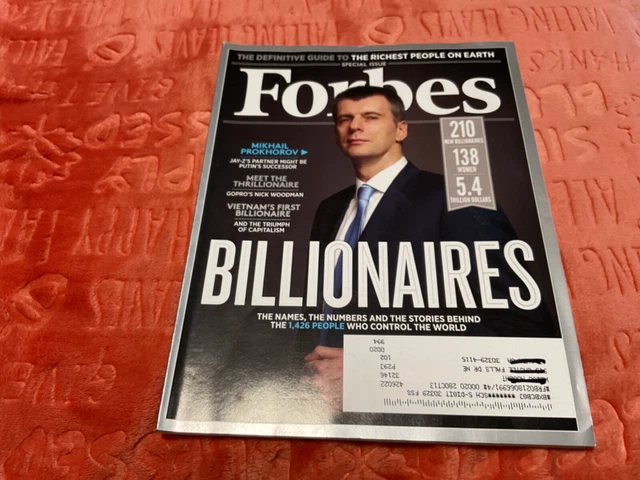 Forbes magazine  MARCH 25, 2013 - BILLIONAIRES