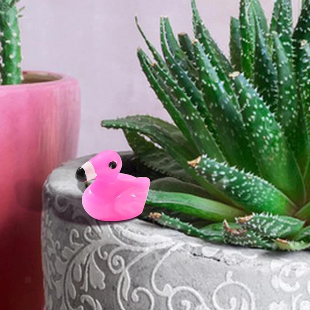 Lot De 50 Mini Flamants Roses En Résine – 1,4 Cm – Déco Miniature Jardin, Maison De Poupée, Loisirs Créatifs