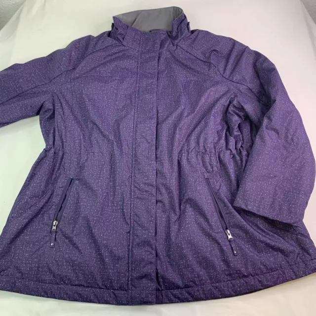 BELOW ZERO BY Rothschild Womens Purple Puffer Jacket Size 2X