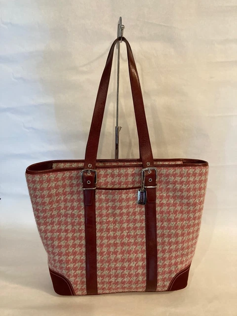 Coach Houndstooth coach tote bag.  E05J-5178