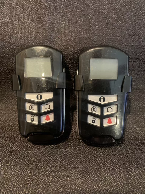 LOT OF 2 DSC WT4989 4 Button Wireless Backlit Security Key Fob With Icon Display