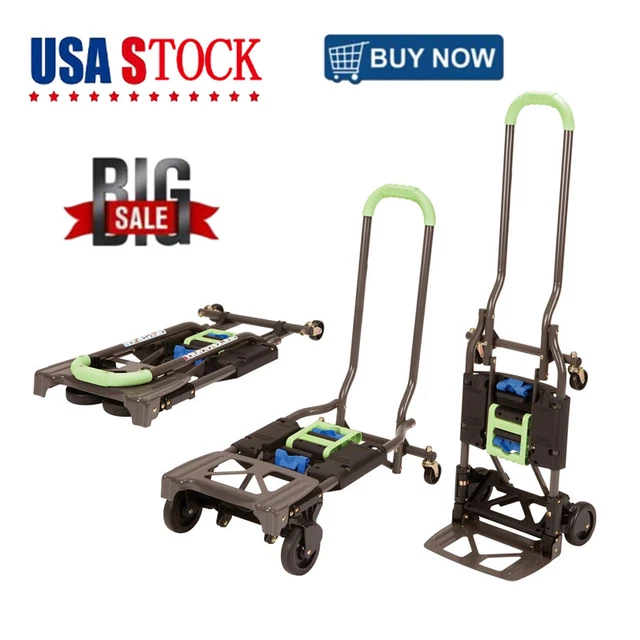 Shifter Multi-Position Folding Hand Truck and Cart Dolly 300lbs Weight Capacity