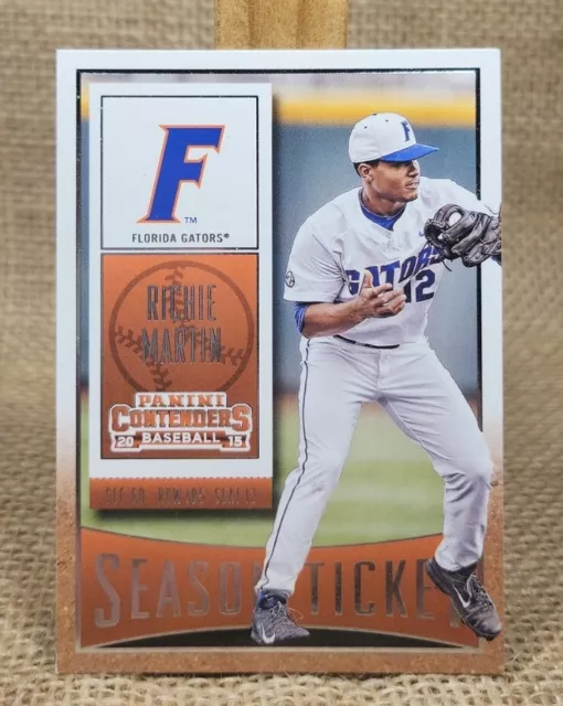 2015 Panini Contenders Richie Martin Season Ticket Card #9 Florida Athletics A3