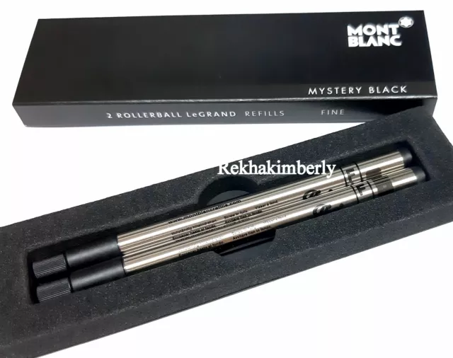 MontBlanc Rollerball LeGrand Refills FINE Mystery Black 2pcs/Box Germany 105166