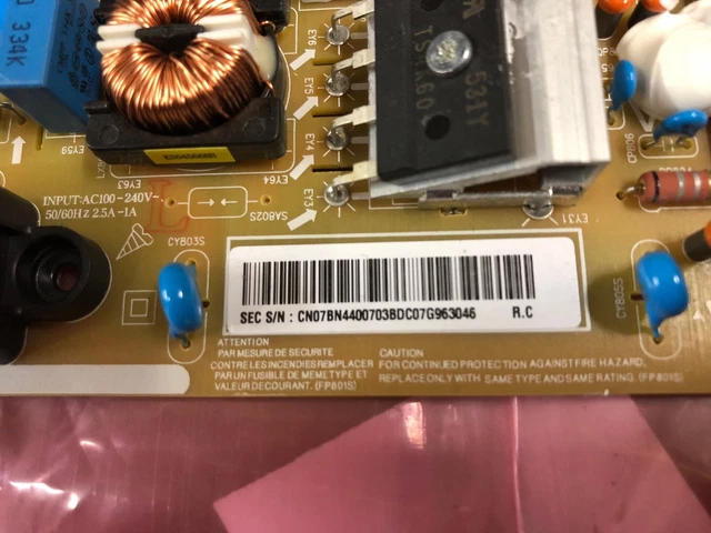 SAMSUNG Power Supply Board BN44-00773C  CN07BN44 UN40J6200AFXZA UN40H6203AFXZA 3