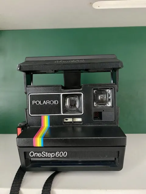 POLAROID OneStep 600 Vintage Camera Instant Film Signature Rainbow Untested